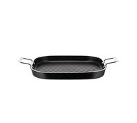 Alessi Pots & Pans Bistecchiera 29 x 29 Cm con Manici Nero