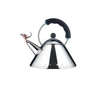 Alessi 9093REX B Tea Rex Bollitore di Design con Manico e Fischietto a Forma di Drago, Acciaio Inox, Nero