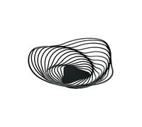 Alessi Trinity ACO01 B, Fruttiera di Design, in Acciaio Colorato con Resina Epossidica, Piccolo, Nero
