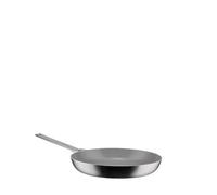 Alessi Convivio DC110/28 - Padella a Manico Lungo in Trilamina, Adatta a Induzione, in Acciaio Inossidabile e PVD, Rivestimento Interno Antiaderente Ceramico, 28 cm, Satinata