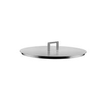 Alessi Convivio DC200/28 - Coperchio di Design, in Acciaio Inossidabile 18/10, con Pomolo in Acciaio e Rivestimento in PVD, 28 cm, Satinato