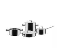 Alessi Convivio Set di Pentole 7 Pezzidi Design, Manici in Acciaio Inossidabi