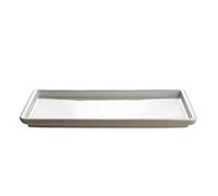 Alessi DC03/22SLG Tonale Piatto da Portata in Ceramica, Grigio Chiaro