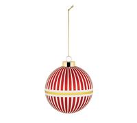Alessi Delight NZ04 2 - Palla per Albero di Natale, in Vetro Soffiato, Diametro 9 cm, Rosso, Bianco, Oro