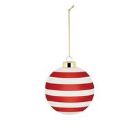 Alessi Delight NZ04 4 - Palla per Albero di Natale, in Vetro Soffiato, Diametro 9 cm, Rosso, Bianco, Oro