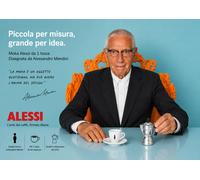 ALESSI - DESIGN BY ALESSANDRO MENDINI - CAFFETTIERA 1 TAZZA IN ALLUMINIO FUSO
