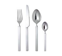 Alessi Dry 4180S24 - Set di Posate di Design con manico Satinato, Acciaio 18/10, Lucido, 24 Pezzi