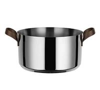 Alessi Edo Casseruola a Due, Manici in Acciaio Inossidabile 18/10 con Rivestimen