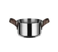 Alessi Edo PU101/16 - Casseruola a Due Manici in Acciaio Inossidabile 18/10, Manici in Acciaio Inossidabile 18/10 con Rivestimento in PVD Marrone
