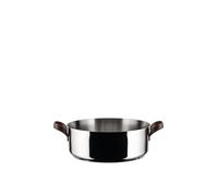 Alessi edo Casseruola Bassa con Due Manici, Inossidabile, Acciaio, Marrone, Ø 24