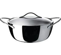 Alessi EG101/26 Domenica Casseruola a Due Manici, Acciaio Inossidabile 18/10 Lucido/Trilamina Lucido, 26 cm