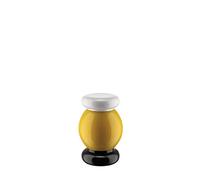 Alessi ES18 1 Totem Domestici Macinasale, Pepe e Spezie di Design in Legno di Faggio, Giallo, Nero e Bianco