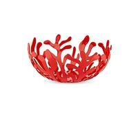 Alessi ESI01/21 R Mediterraneo Fruttiera in Acciaio Colorato con Resina Epossidica, Rosso