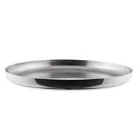 Alessi Extra Ordinary Texture JM14/35 T Vassoio Rotondo dal Design Minimale in Acciaio Inossidabile 18/10 con Decorazioni, Granulata in Rilievo, Ø 35 cm
