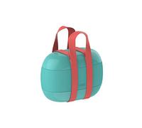 Alessi Food à Porter | SA02 Laz - Lunch Box a Tre Scomparti in Resina Termoplastica, Azzurro