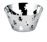 Alessi Girotondo AKK05 Fruttiera di Design con Decoro Traforato, Acciaio Inox 18