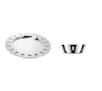 Alessi Girotondo AKKGT Vassoio Rotondo di Design in Acciaio Inox con Motivo Omin