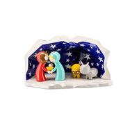 Alessi Happy Eternity - Presepe con Statuine, Porcellana Decorata a Mano | Presepe di cinque statuine disegnato da Massimo Giacon e Marcello Jori, per il Natale in casa