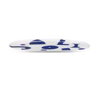 Alessi Itsumo - Yunoki ware NF08/22 36 - Piatto da Portata Ovale di Design, Uso Quotidiano, Estetica Minimale, in Porcellana Bianca con Decoro Samiro Yunoki