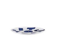 Alessi Itsumo - Yunoki ware NF08/5 - Piatto da Dessert di Design, Uso Quotidiano, Estetica Minimale, in Porcellana Bianca con Decoro Samiro Yunoki, Diametro 21 cm