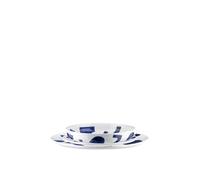 Alessi Itsumo - Yunoki ware NF08S12 - Servizio di Piatti di Design, Uso Quotidiano, Estetica Minimale, in Porcellana Bianca con Decoro Samiro Yunoki, 12 Pezzi