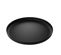Alessi JM14/35 BT - Vassoio Rotondo di Design in Acciaio Colorato con Resina Epossidica e Decoro a Rilievo, Nero, 35 cm