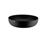 Alessi JM17/24 BT - Cestino Rotondo di Design, in Acciaio Colorato con Resina Epossidica e Decoro a Rilievo, Nero, 24 cm