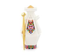 Alessi Joseph ESA05 3 Statuina Giuseppe per Presepe in Porcellana con Decalcomanie Applicate a Mano e Dettagli in Oro 24 Carati, Multicolore