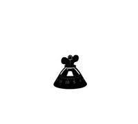 Alessi Kitchen Timer Contaminuti Nero- Timer da Cucina Meccanico Pratico e Preciso