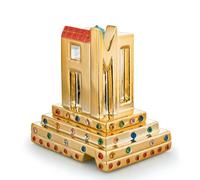 Alessi La Città dell'amore Mio Decorazione, Porcellana, Decorata a Mano, Multicolore, 13 x 16 x 11