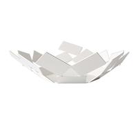 Alessi La Stanza dello Scirocco MT01 W Cestino di Design in Acciaio Colorato con Resina Epossidica, Bianco