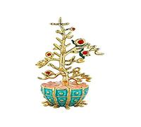 Alessi L'Albero del Bene Decorazione, Porcellana E Resina Dorata, Decorata a Mano, Multicolore, 11.5 x 20 x 15.5