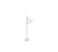Alessi Tsumiki ME01 W - Lampada Portatile Magnetica, Batteria Ricaricabile con cavo USB-C, in Metallo e Resina Termoplastica, Luce a LED 3.5W 5V, Bianco