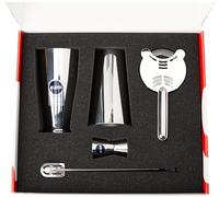Alessi Lunar Eclipse 5050SET I - Kit per Mixare Cocktail Ispirato all'Universo Lunare con Agitatore e Passino, Acciaio Inossidabile 18/10 Lucido, 5 Pezzi