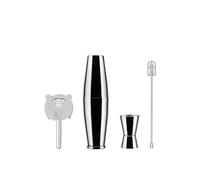 Alessi Lunar Eclipse 5050SET I - Kit per Mixare Cocktail Ispirato all'Universo Lunare con Agitatore e Passino, Acciaio Inossidabile 18/10 Lucido, 5 Pezzi