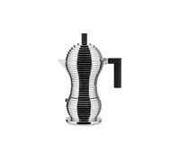 ALESSI Macchina da caffè espresso PULCINA 6 tazze Alluminio / Nero argento