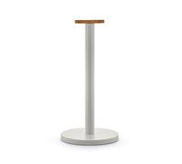 Alessi BG05 WG Portarotolo da Cucina di Design, Acciaio colorato con Resina epossidica,Legno di bambù, Grigio Caldo