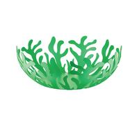 Alessi Mediterraneo ESI01/29GR - Fruttiera di Design in Acciaio Colorato con Resina Epossidica, Diametro 29cm, Verde
