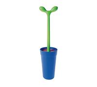 Alessi Merdolino ASG04 AZ Scopino di Design in Resina Termoplastica per Pulizia WC, Blu