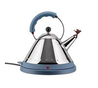Alessi MG32 AZ - Bollitore Elettrico Cordlless, Acciaio Inox e Resina Termoplastica, Azzurro