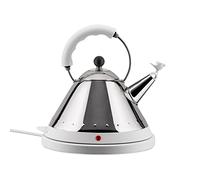 Alessi MG32 W Bollitore Elettrico Cordlless, Acciaio Inox e Resina Termoplastica, Bianco