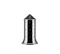 Alessi Mgsal B Spargisale In Acciaio Inossidabile 18/10 Lucido Con Tappo E Coperchietto In Pa, Nero, 6.32 x 6.32 x 11.3 cm; 213.19 grammi