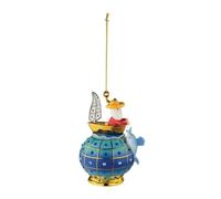 Alessi MJ16 12 Il Vecchio e il Mare Decorazione in Porcellana Decorata a Mano, Multicolore