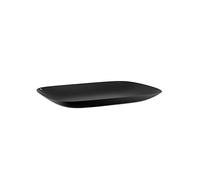 Alessi Moiré Vassoio Rettangolare, Acciaio Colorato con Resina Epossidica, Nero, 5 x 46 x 35