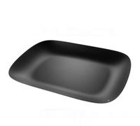 Alessi Moiré Vassoio Rettangolare, Acciaio Colorato con Resina Epossidica, Nero, 5 x 46 x 35