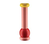 Alessi MP0210 Macinasale, Pepe e Spezie in Legno di Faggio, 100 Values Collection, Acciaio, Rosa/Rosso/Giallo