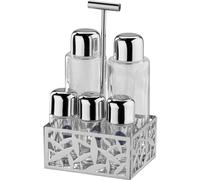 Cactus Set Olio Aceto Sale Pepe E Spezie - Argento
