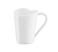 Alessi Mug To MMI24 - Tazza a Forma di Cuore di Design, in Porcellana Bone China, Bianco