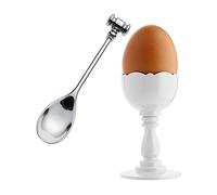 Alessi MW14SET W Dressed Portauovo, Acciaio Inossidabile 18/10/Resina Termoplastica, Bianco, Set da 2 Pezzi