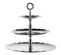 Alessi MW52/3 Dressed for X-Mas Etagere aus Edelstahl con Reliefdekor Stahl